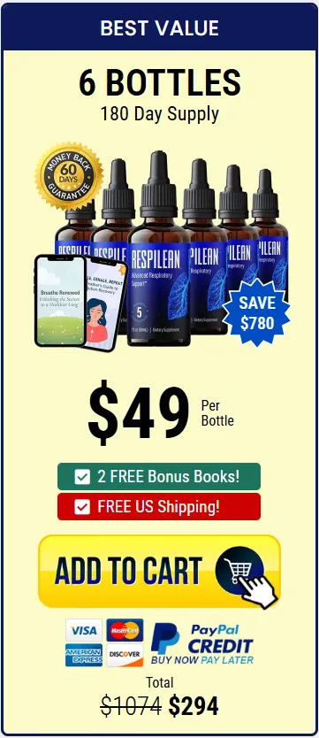 Respilean 6 bottle  pricing